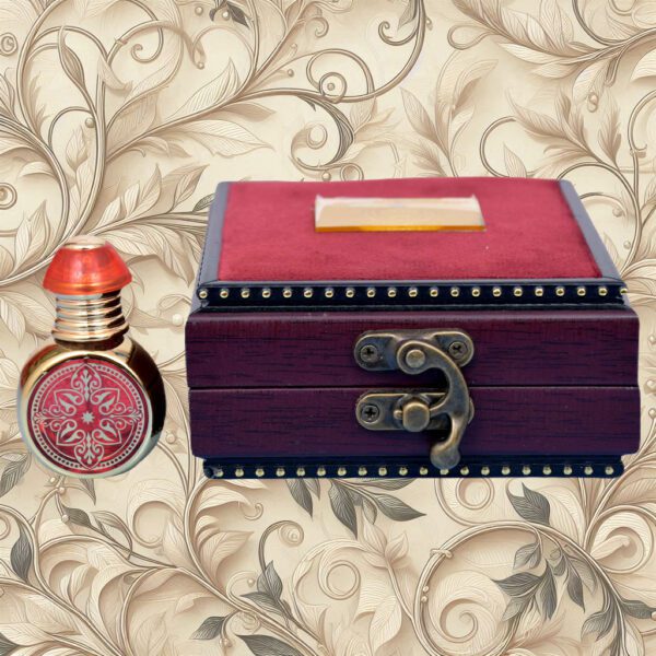 Premium Wooden Keepsake Box | With 5ml Gold Printed Attar